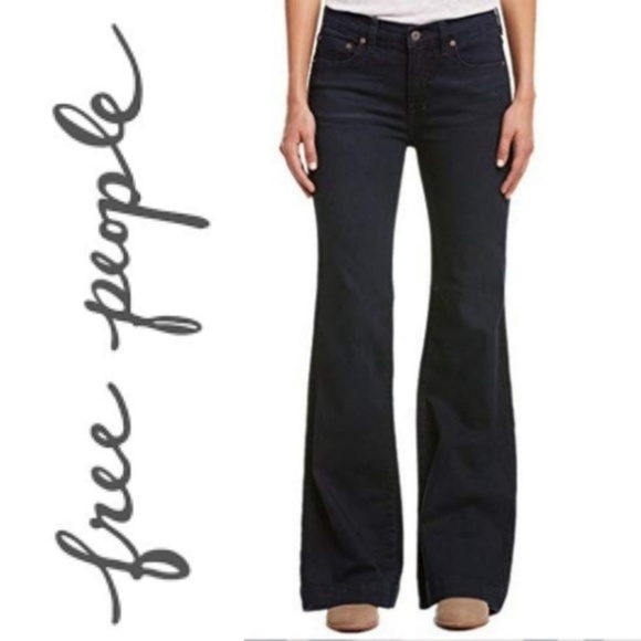 Free People Denim - Free People | flare jeans dark wash, inseam 33"